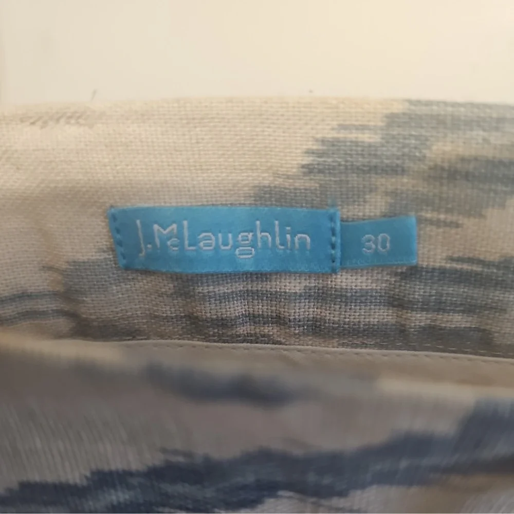 J.McLaughlin Men's Blue hues Linen Shorts Size 30